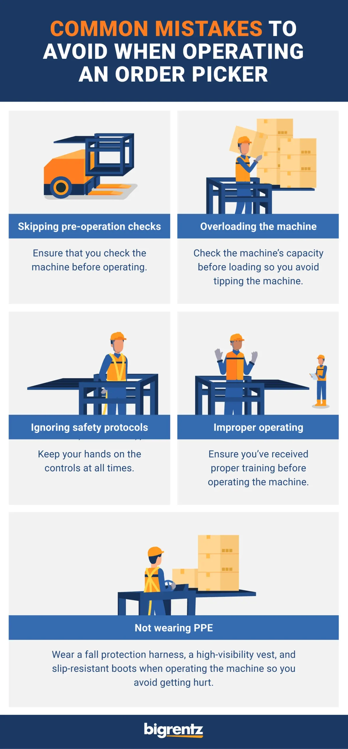 common mistakes to avoid when operating an order picker