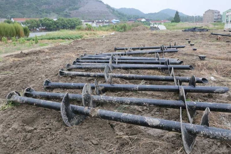 Helical piles are used for temporary housing pile foundations, which can be reused