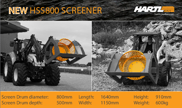 HARTL Crusher Launches New Screening Attachment for Skid Steers, Backhoes and Tractors