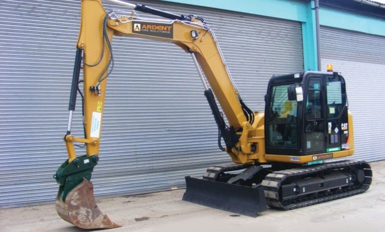 The Cat 308E2 CR SB Mini Hydraulic Excavator from Ardent- Hydraulic Pulverizer