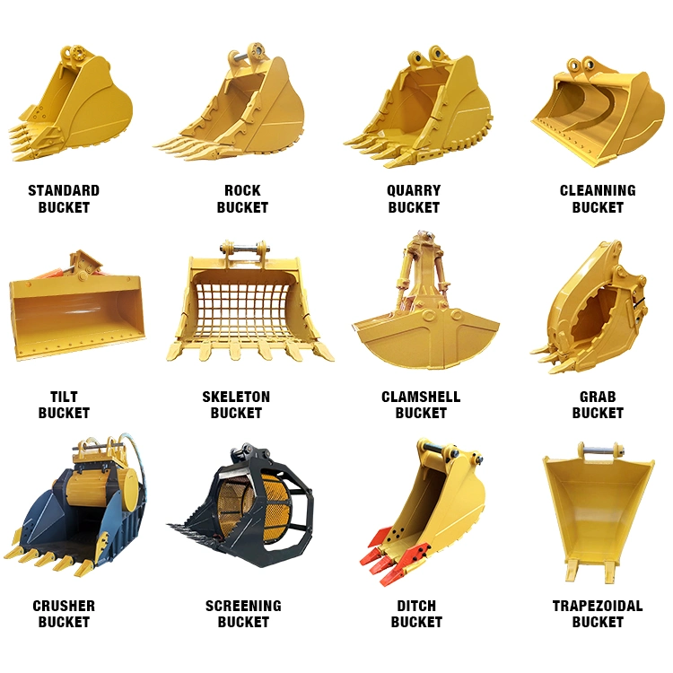 types of excavator buckets